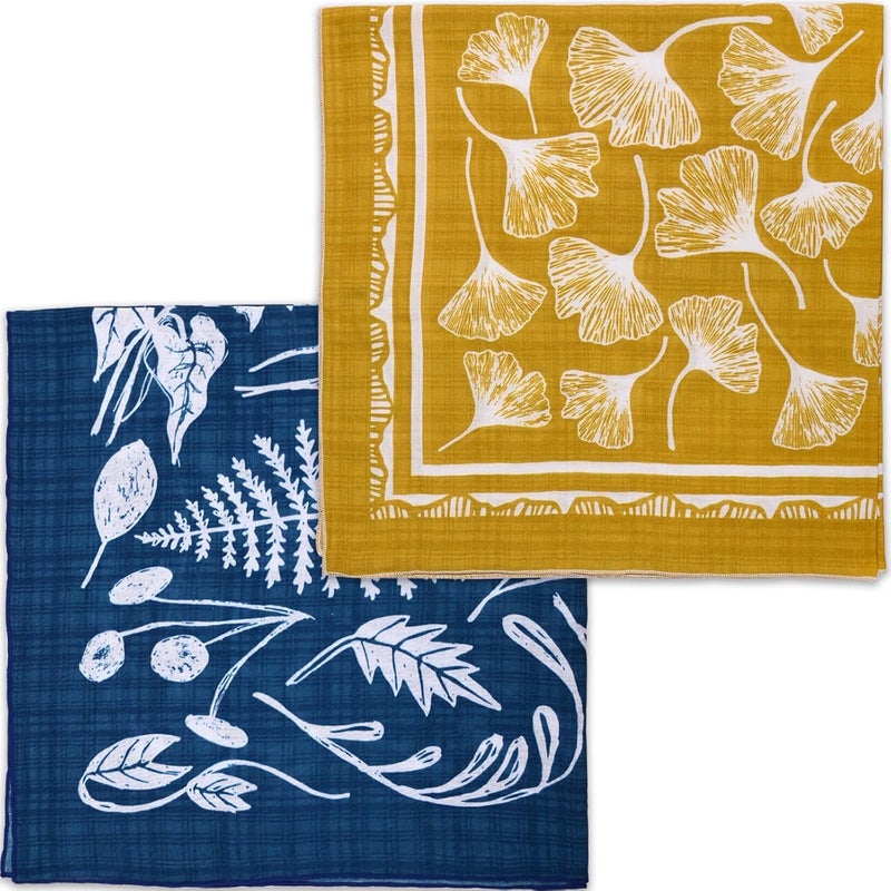 Acigbetter 2 Pack Soft Cotton-Blend Bandana for Women and Men, 21.6''x 21.6'' Neck Head Scarf Summer Thin Bandana Headband - Image 1